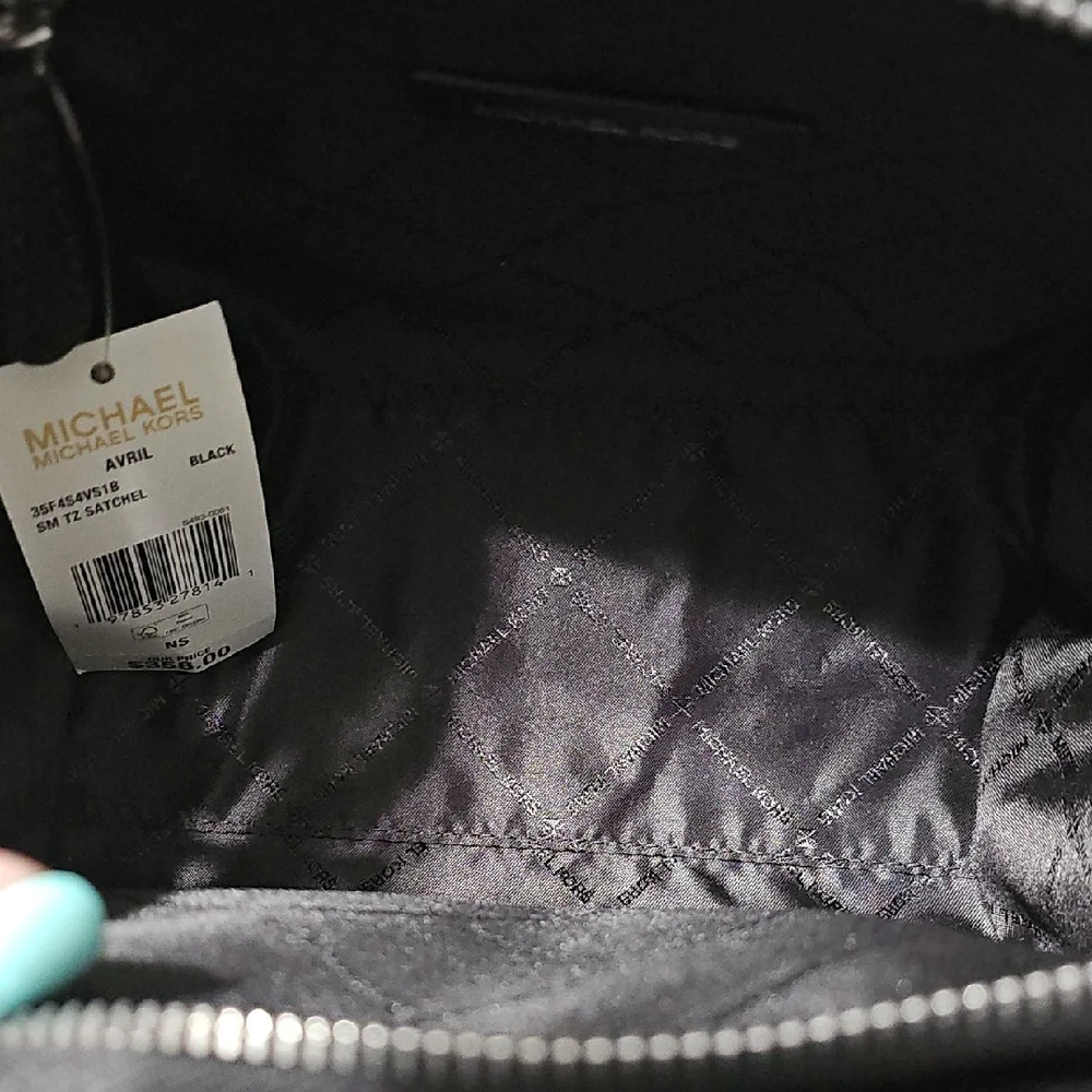 Michael Kors Black On Black Signature MK Satchel